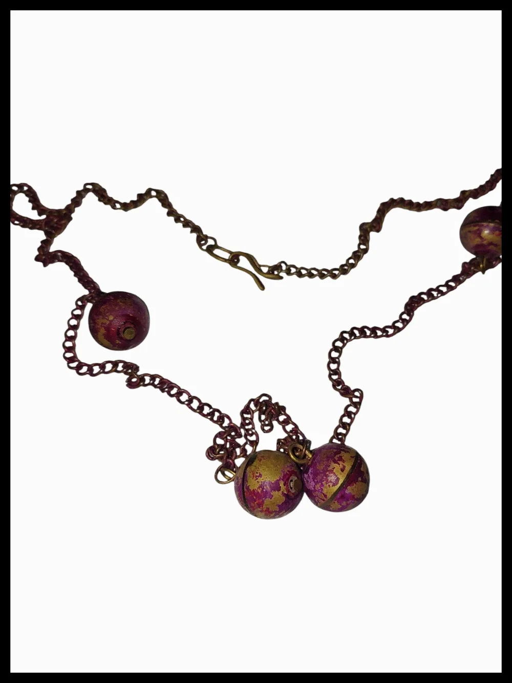 Boho Purple and Gold Tone necklace